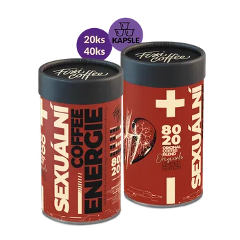 Káva Fixi Coffee Energie – Sexuální – dárkové balení kávy kapsle / papírová tuba / 20 ks