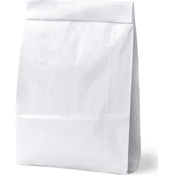 Sáček na potraviny Nákupní taška 18x6x34 cm BÍLÁ SKLÁDANÁ Svačinový sáček 100 ks