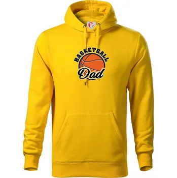 Pánská mikina Basketball Family - Mikina pánská Cape s kapucí - M ( Žlutá )