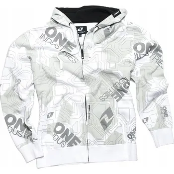 Pánská mikina One Industries TRANSIT - mikina s kapucí na zip ZIP HOODY - bílá ProMX # XL