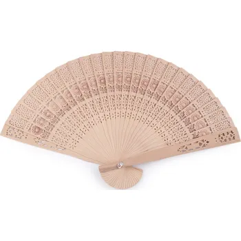 Karnevalový doplněk Vějíř bambusový, barva 3 přírodní sv.