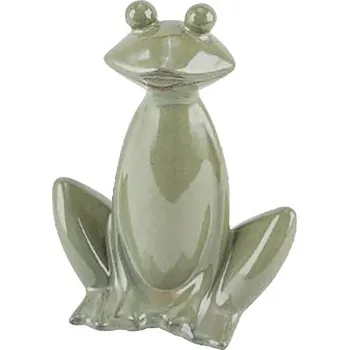 Figurka Žabák sedící keramický 21 x 11 x 28 cm zelený