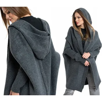 Dámský svetr Setin dámský svetr šedý oversize, délka k bokům, velikost XS/S