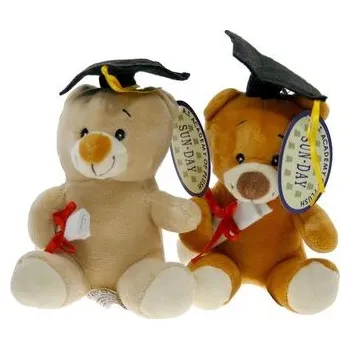 plyšák Maskotka Miś Absolwent 12cm MIX
