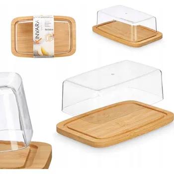 Máslenka Máslenka Kinvara plastová průhledná, béžová, hnědá