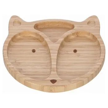 dětská jídelní sada FreeON Bambusový talířek Liška