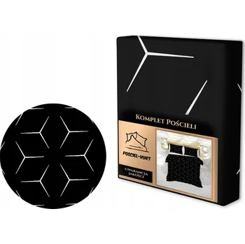 Povlečení Krepové povlečení 140x200cm série: PRESTIGE, vzor: MILANO ČERNO BÍLÉ
