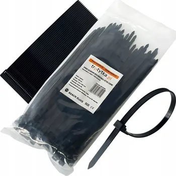 Stahovací páska Stahovací Pásky pro opakované použití Stahovací Pásky Černé pásky 4,8 x 200 mm x100 ks