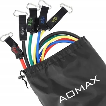 SADA 5 POSILOVACÍCH GUM ODPOROVÝCH PRO CVIČENÍ VYSOKÁ KVALITA EXPANDER FITNESS AOMAX