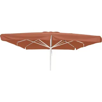 Slunečník Zahradní slunečník KARIN terakotová/bílá 400x400cm