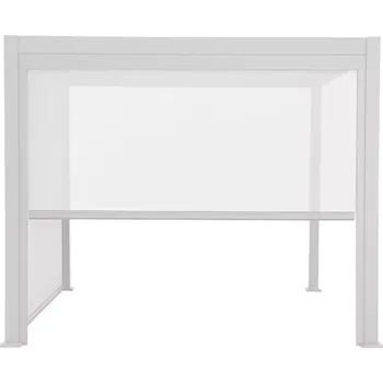 Pergola Zahradní stahovací boční stínění na pergolu REFLECT bílé 3,6m