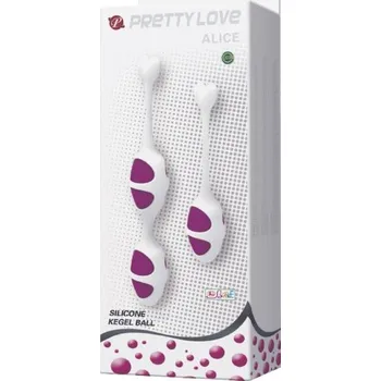 PRETTYLOVE oválné venušiny kuličky fialové