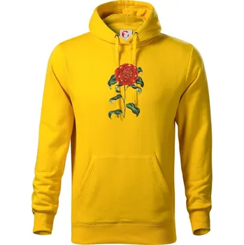 Pánská mikina Červená kamélie - Mikina pánská Cape s kapucí - 3XL ( Žlutá )