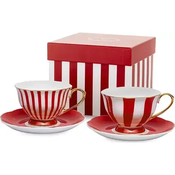 Sada šálků a podšálků pro 2 osoby home & lifestyle 220 ml více barev 173400 vícebarevná MLC