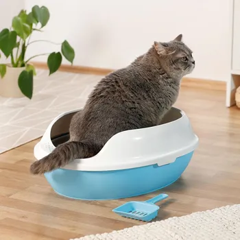 Toaleta pro kočku Die moderne Hausfrau Kočičí záchod s roštem a lopatkou 490486