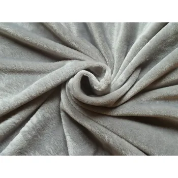 flanel fleece světle šedý