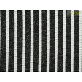černý žebrovaný úplet 2702 s proužky