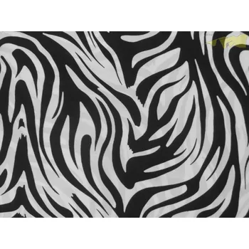 bílá hedvábná šatovka 3177 zvířecí vzor