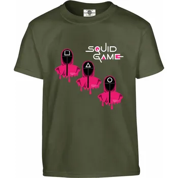 Pánské oblečení Tričko Squid Game Druh: Dětské, Barva: Khaki, Velikost: 146-L