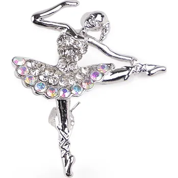 Náramek Brož s broušenými kamínky baletka, malé, 1 crystal AB