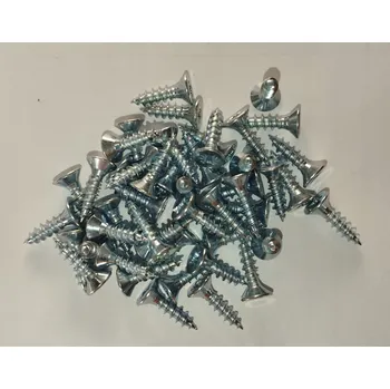 Vrták Šroub do dřeva 3,5x20 tvrzený 1 kg kuželová hlava plný závit stříbrný