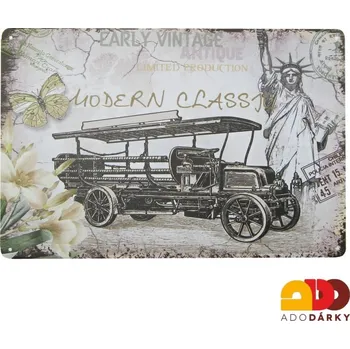 Plechová cedule Plechová cedule - Modern classic 20 x 30,5 cm - var. 1 (Retro cedule)