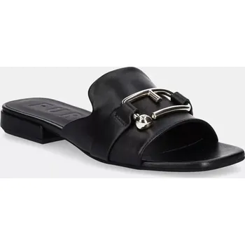 Dámské pantofle Kožené pantofle Furla Nuvola Mule dámské, černá barva, YJ36FNU X30000 O6000 YJ36FNU.X30000.O6000 99X, EUR 36