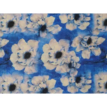 modrá šatovka 3239 s květy