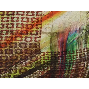 hedvábný vzorovaný šifon 2611