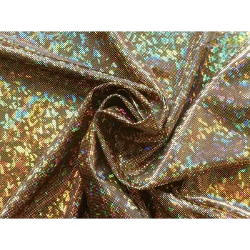 černá látka zlatý hologram