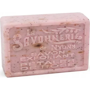 Mýdlo Marselské peelingové mýdlo La Savonnerie de Nyons OKVĚTNÍ LÍSTKY RŮŽE 100g