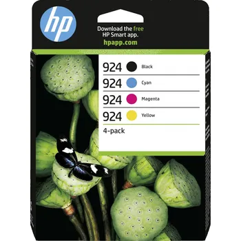 Tiskárna HP Ink 924 originál balení po 4 ks černá, žlutá, azurová, purppurová 6C3Z1NE