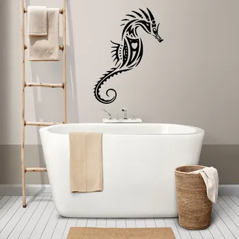 Samolepící dekorace Živá Zeď Samolepka na zeď Koníček mořský Barva: černá, Velikost: 60 x 45 cm