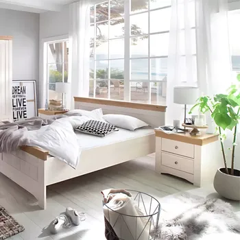 Noční stolek Noční stolek Husum Stockholm (Masiv borovice s mořeným a lakovaným povrchem)