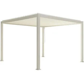 Pergola Zahradní stínění REFLECT bílé 3x3m - sloupy 11 cm