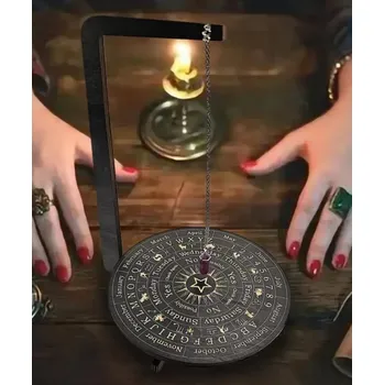 Náhrdelník Kyvadlová tabulka - Dřevěná - Set s kyvadlem