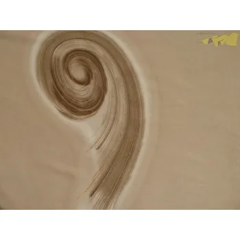 béžová hedvábná šatovka 3163 vzor vír