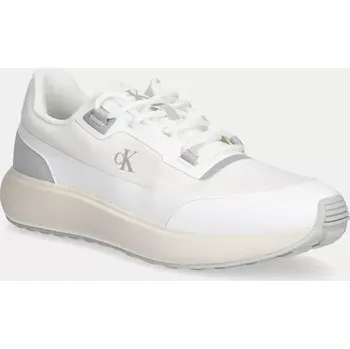 Pánská obuv Sneakers boty Calvin Klein Jeans ATHLEISURE RUNNER TECH RIPSTOP YM0YM01205 bílá 00X, EUR 44