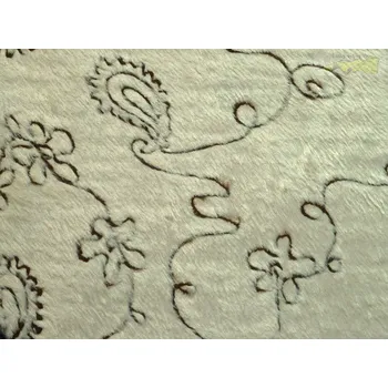 smetanová kožešina 8516 s květy