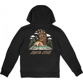 Chlapecká mikina SANTA CRUZ mikina - Youth Screaming Grizzly Hood Black (BLACK) velikost: 8-10