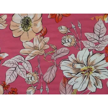 růžová šatovka 3275 s květinovým vzorem