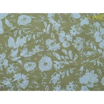 písková viskózová šatovka 3141 se vzorem květů