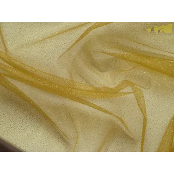 tyl effect zlatožlutý s glittery