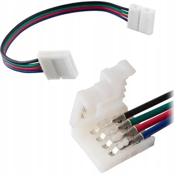 Příslušenství pro LED osvětlení Spojka Ecolight pro RGB pásky 10 mm, oboustranná, s kabelem