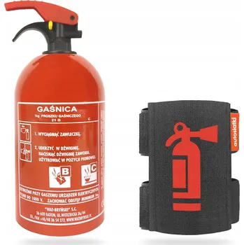 Hasicí přístroj Hasicí Přístroj automobilová 1 kg Wat-bryński s držákem na suchý zip UG2 RED