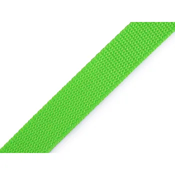 Popruh polypropylenový šíře 25 mm tloušťka 2 mm, barva 9 zelená neon