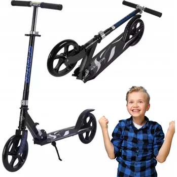 Koloběžka MĚSTSKÁ KOLOBĚŽKA PRO DĚTI I DOSPĚLÉ, VELKÁ KOLA, SKLÁDACÍ, NASTAVITELNÁ, NOSNOST 100 KG