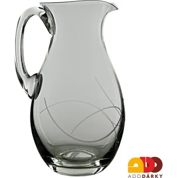 Skleněný džbán čirý Swarovski se dvěma kamínky 1,9 l (Luxusní skleněný džbán zdobený elementy swarovski)
