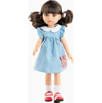 Panenka Realistická panenka Carol v modrých šatech od f. Paola Reina ze Španělska (Las Amigas -32 cm )