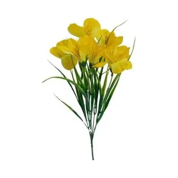 umělá květina Alstromerie kytice, žlutá JH027 žlutá